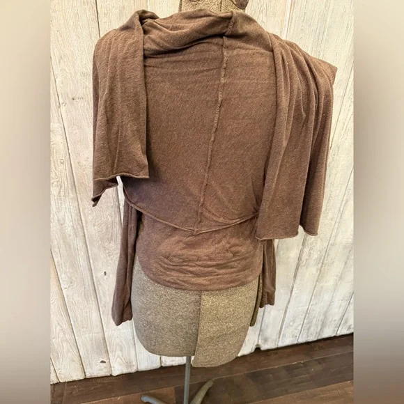 BCBGMaxAzria Brown Cape-Style Tunic - Picture 6 of 9